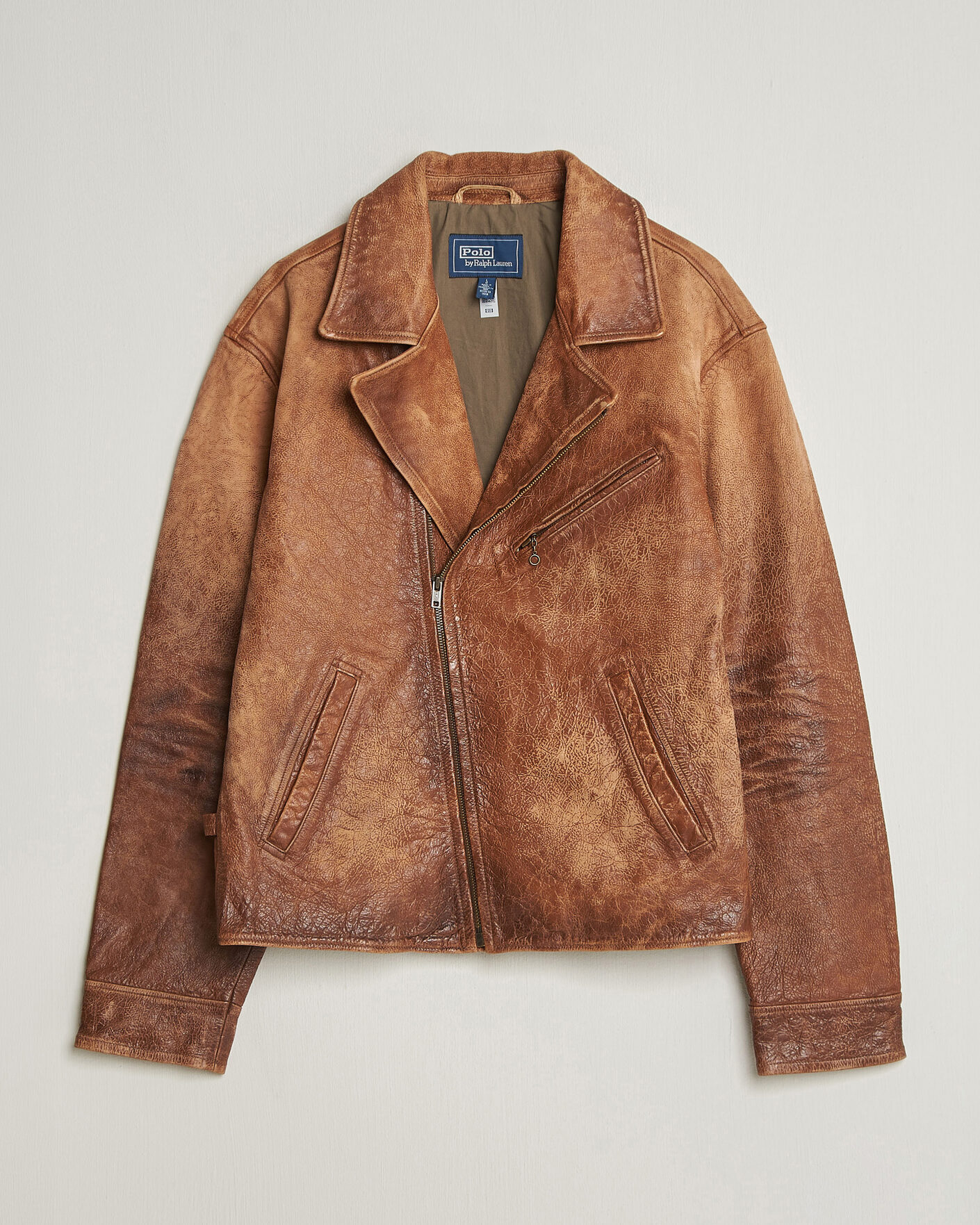 Mies | Takit | Polo Ralph Lauren | Cow Leather Moto Jacket Brown