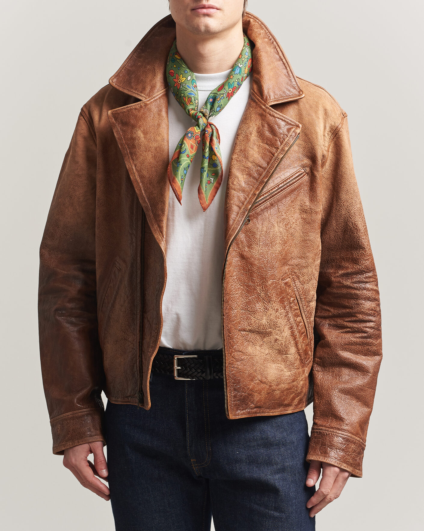 Mies | Takit | Polo Ralph Lauren | Cow Leather Moto Jacket Brown