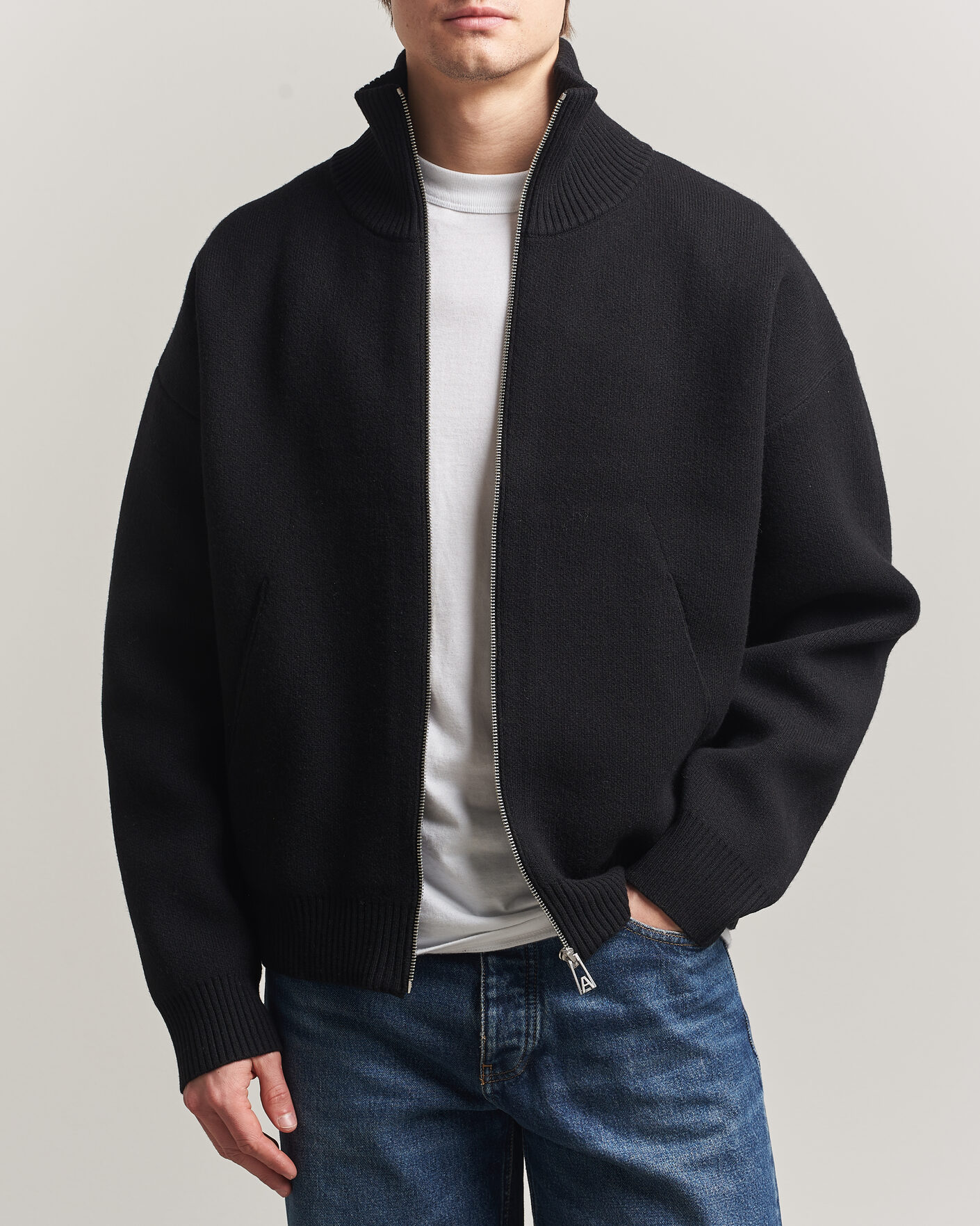 Mies | Puserot | Axel Arigato | Core Zip-Up Sweater Black