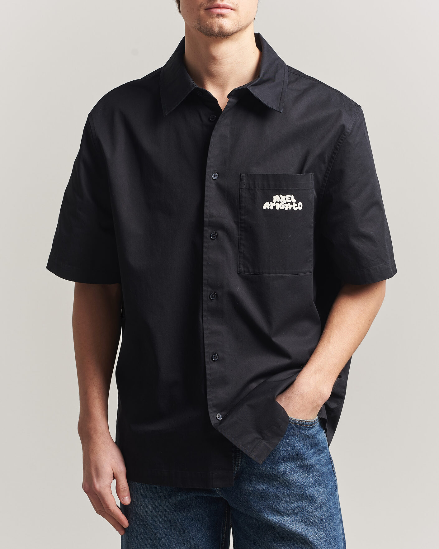 Mies | Kauluspaidat | Axel Arigato | Drew Short Sleeve Shirt Black