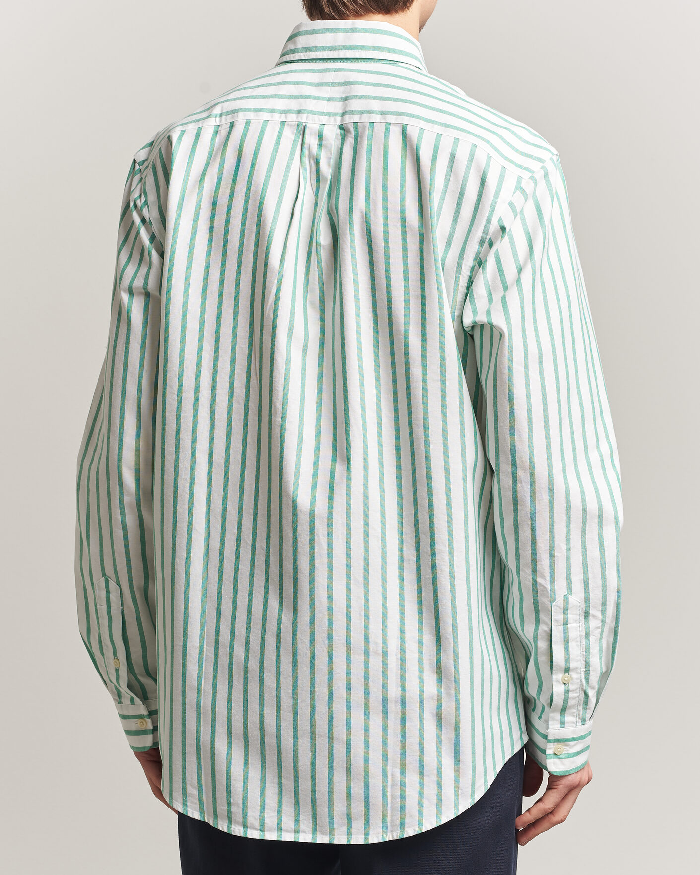 Mies | Kauluspaidat | Polo Ralph Lauren | Custom Fit Striped Oxford Shirt Green