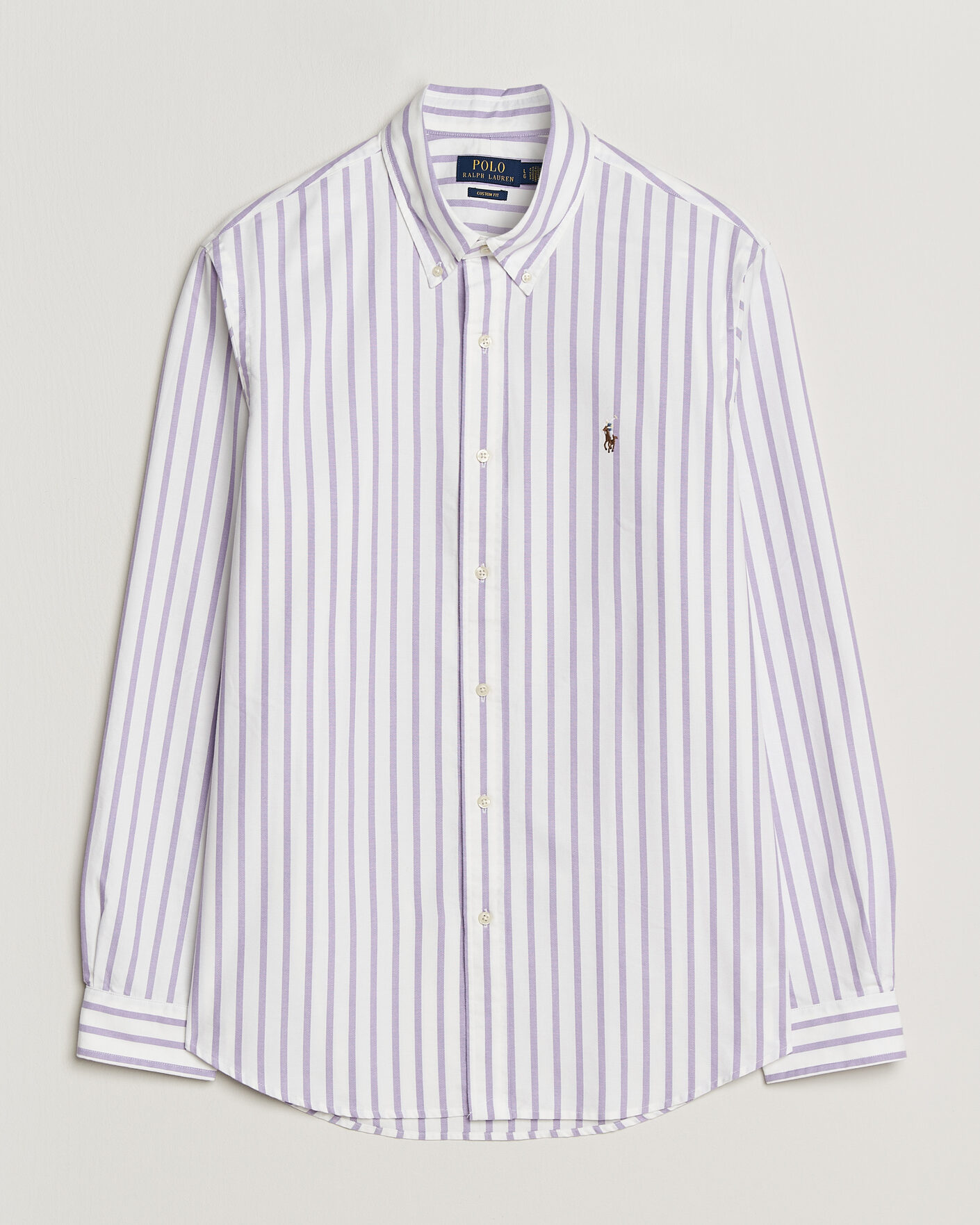 Mies | Kauluspaidat | Polo Ralph Lauren | Custom Fit Striped Oxford Shirt Purple