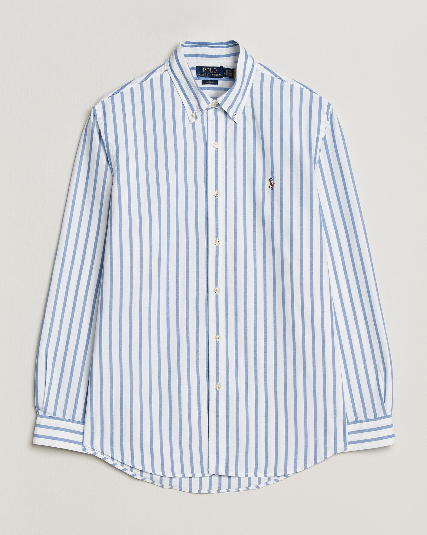 Mies | Kauluspaidat | Polo Ralph Lauren | Custom Fit Striped Oxford Shirt Blue