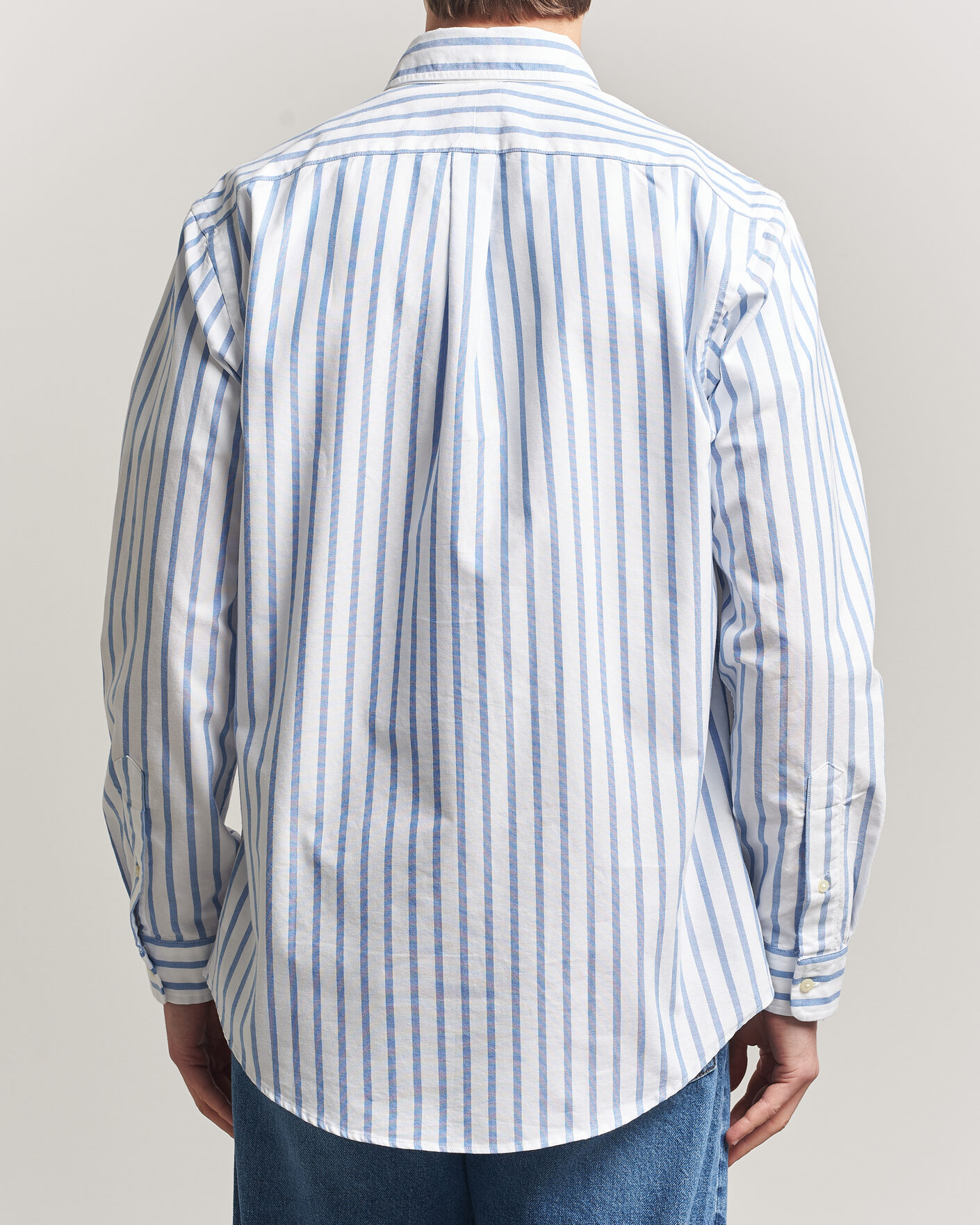 Mies | Kauluspaidat | Polo Ralph Lauren | Custom Fit Striped Oxford Shirt Blue