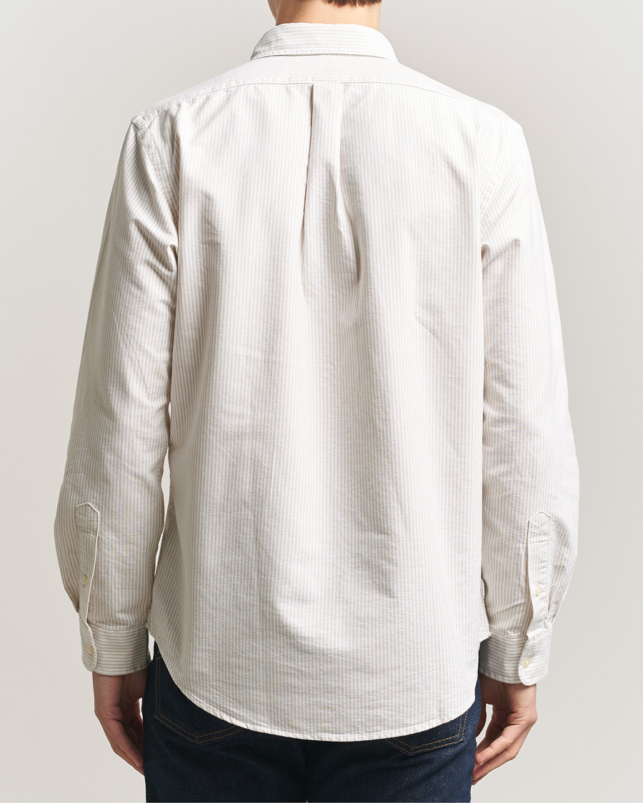 Mies | Kauluspaidat | Polo Ralph Lauren | Custom Fit Micro Striped Oxford Shirt Beige