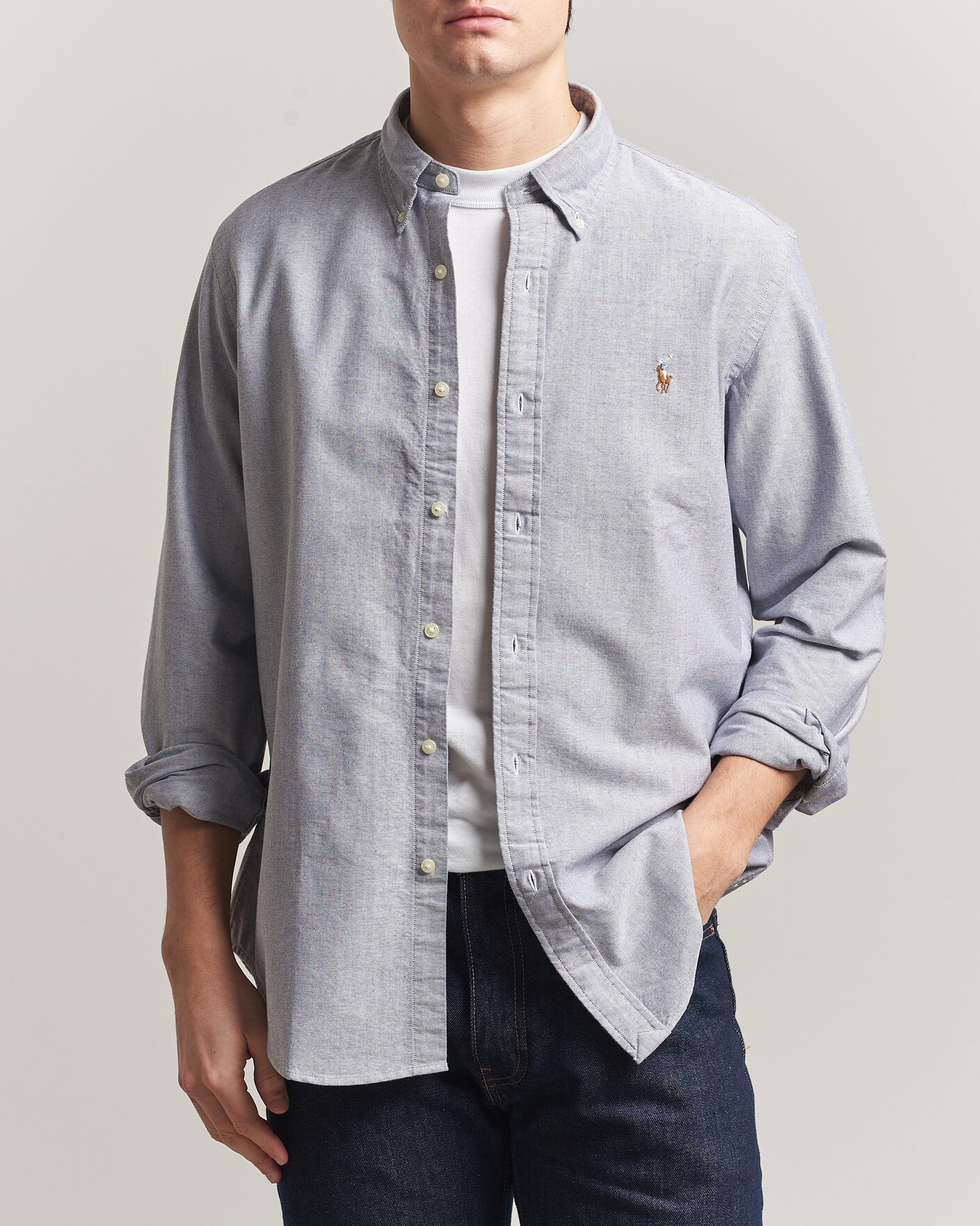 Mies | Kauluspaidat | Polo Ralph Lauren | Custom Fit Oxford Shirt Navy