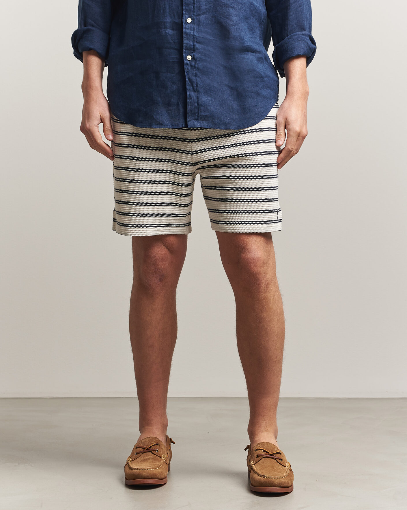 Mies | Shortsit | Polo Ralph Lauren | Knitted Shorts Pale Cream/Newport Navy