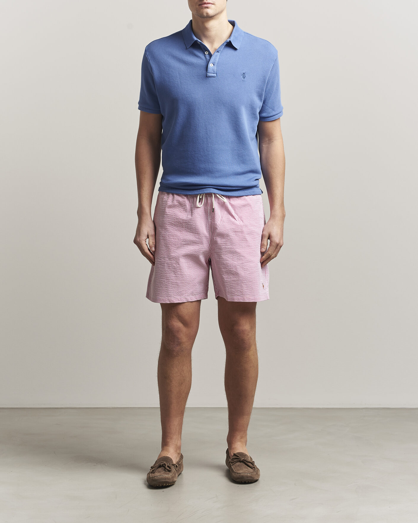 Mies | Uimahousut | Polo Ralph Lauren | Traveler Mid Trunk Seersucker Rose