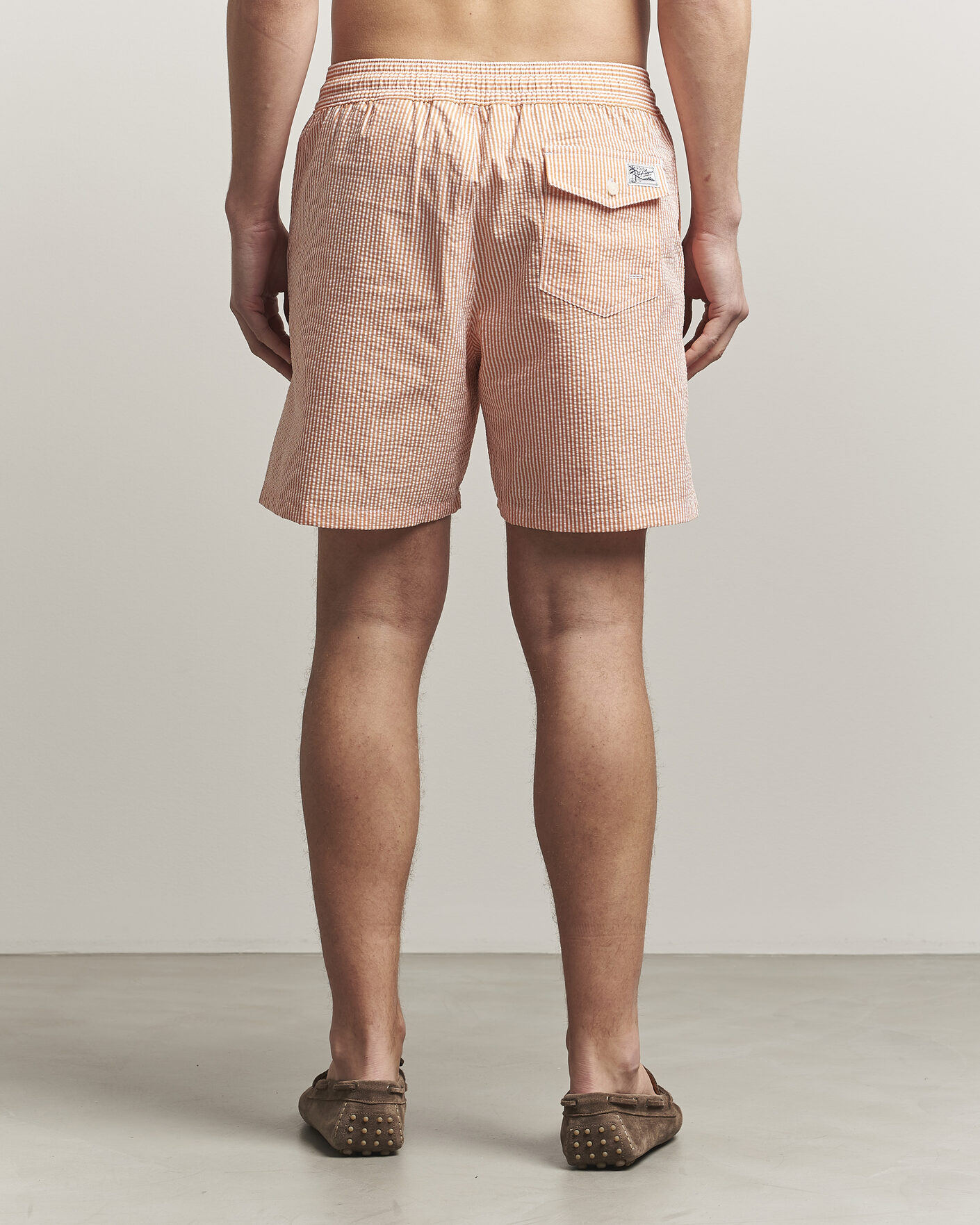 Mies | Uimahousut | Polo Ralph Lauren | Traveler Mid Trunk Seersucker Peach