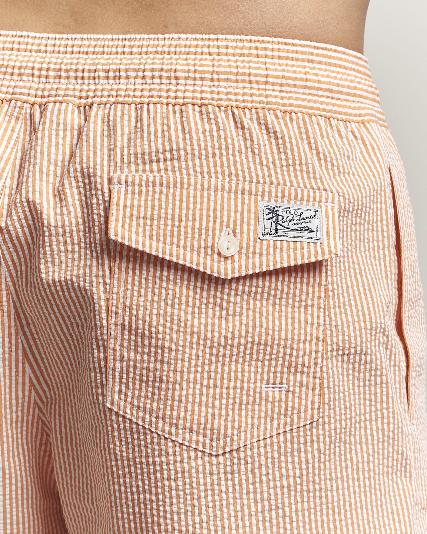 Mies | Uimahousut | Polo Ralph Lauren | Traveler Mid Trunk Seersucker Peach