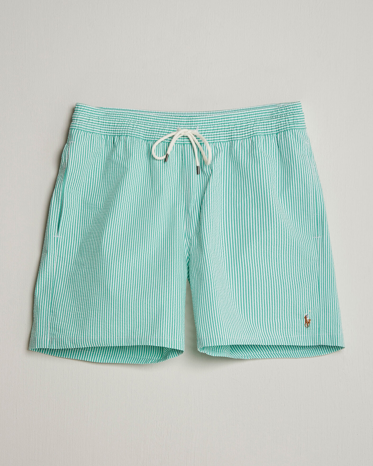 Mies | Uimahousut | Polo Ralph Lauren | Traveler Mid Trunk Seersucker Green
