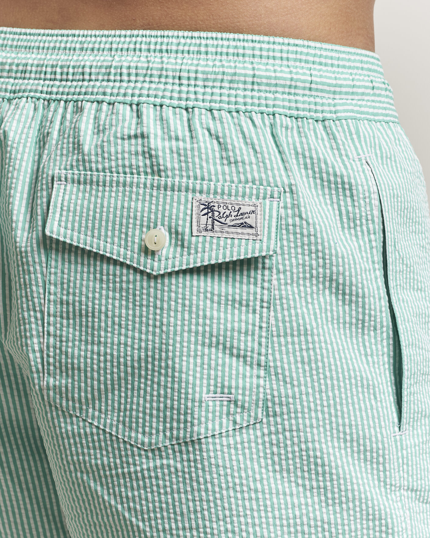 Mies | Uimahousut | Polo Ralph Lauren | Traveler Mid Trunk Seersucker Green