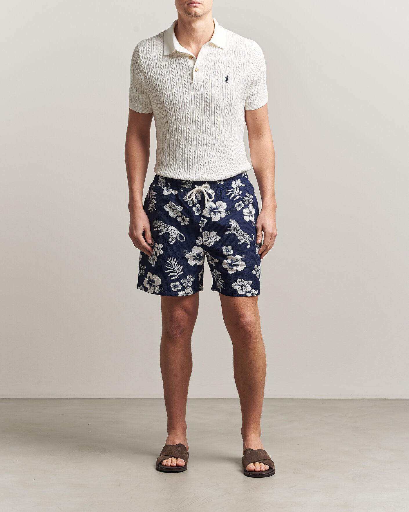 Mies | Uimahousut | Polo Ralph Lauren | Traveler Mid Trunk Seersucker Jaguar Tropical