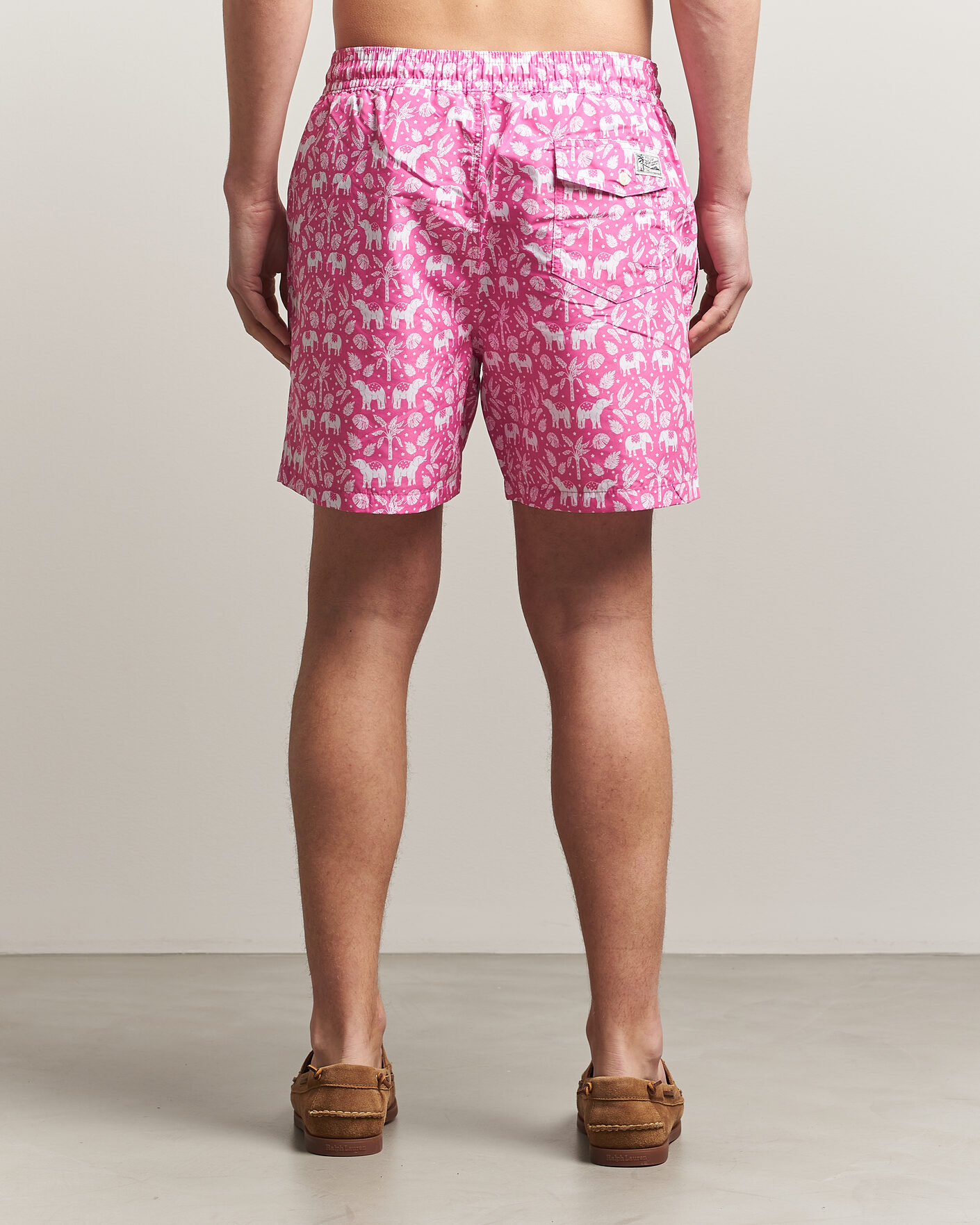 Mies | Uimahousut | Polo Ralph Lauren | Traveler Print Mid Trunk Pink