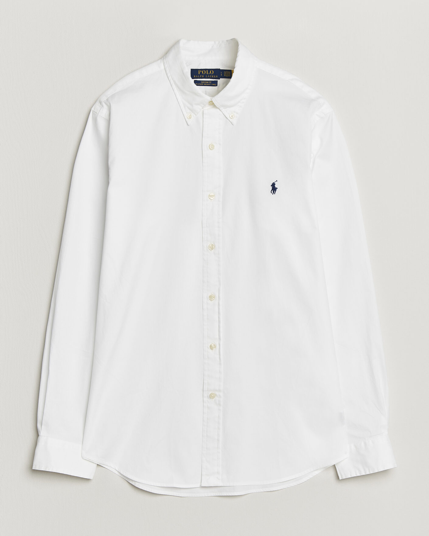 Mies | Kauluspaidat | Polo Ralph Lauren | Custom Fit Garment Twill Shirt White