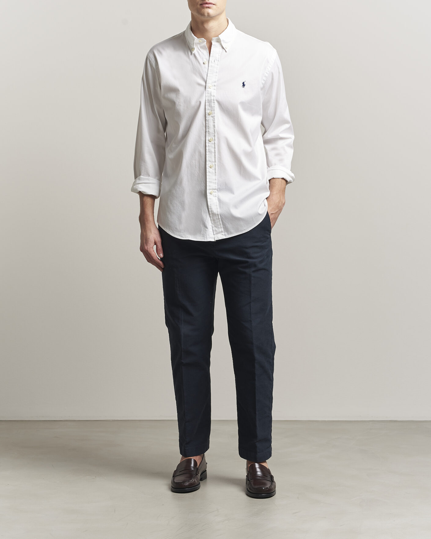 Mies | Kauluspaidat | Polo Ralph Lauren | Custom Fit Garment Twill Shirt White