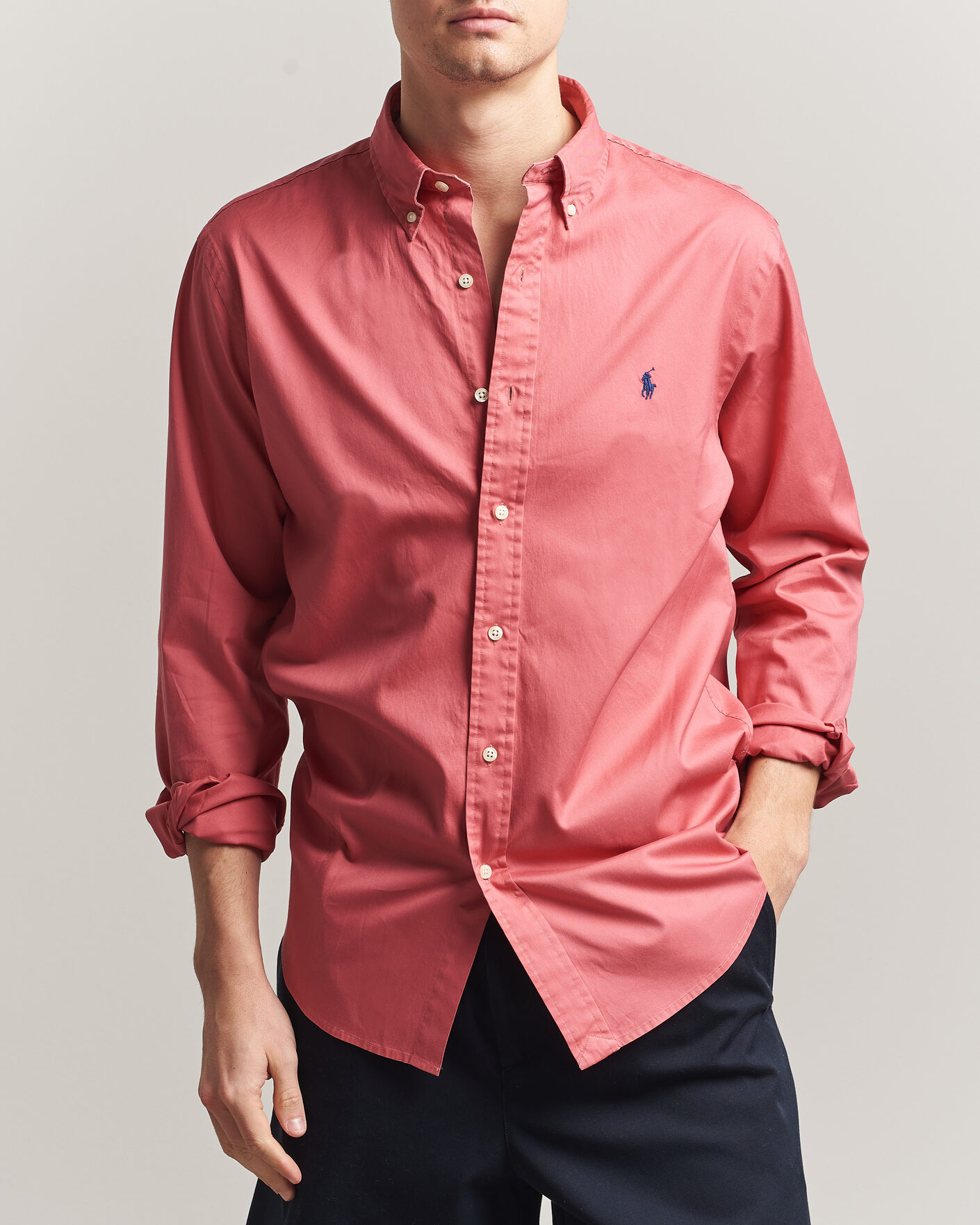 Mies | Kauluspaidat | Polo Ralph Lauren | Custom Fit Garment Twill Shirt Adirondack Berry