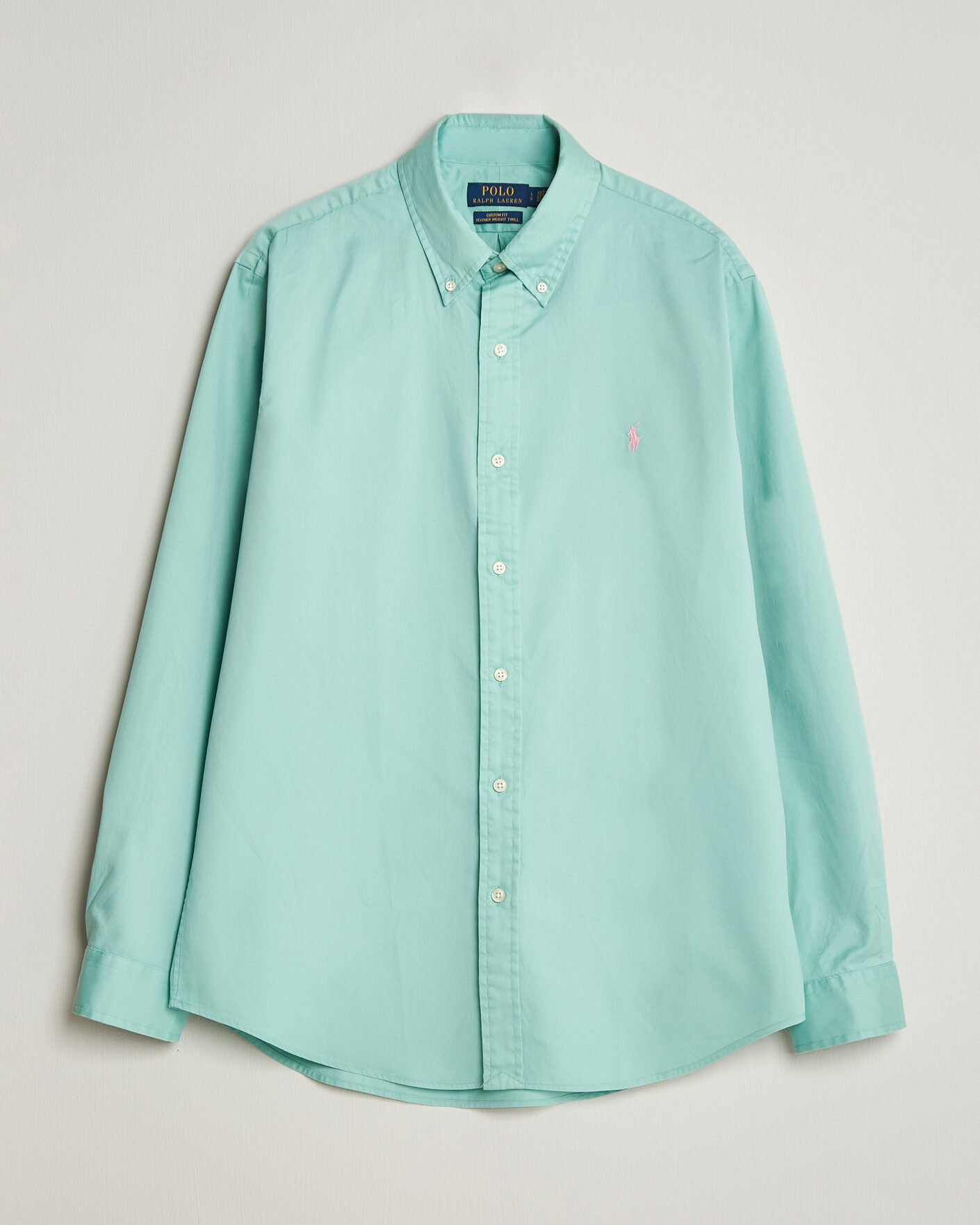 Mies | Kauluspaidat | Polo Ralph Lauren | Custom Fit Garment Twill Shirt Celadon