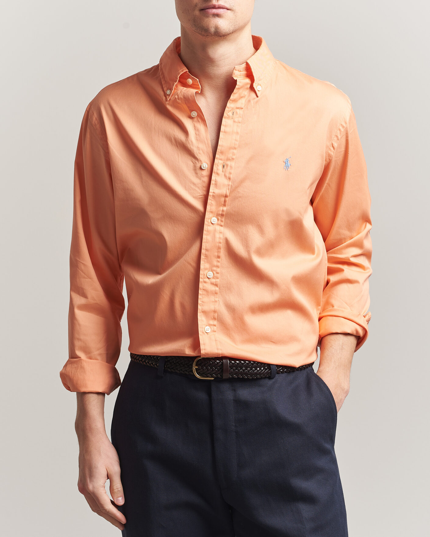 Mies | Kauluspaidat | Polo Ralph Lauren | Custom Fit Garment Twill Shirt Poppy