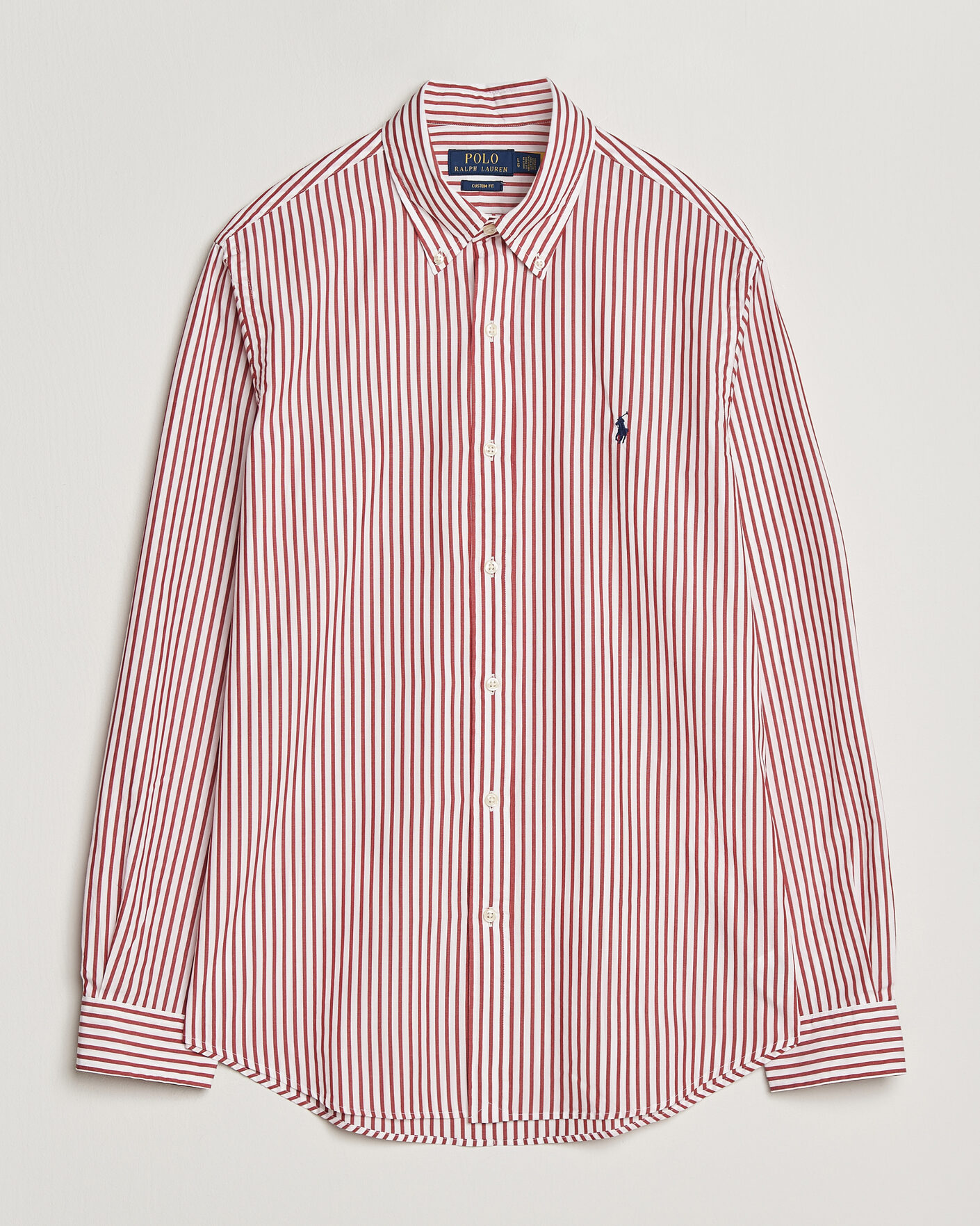 Mies | Kauluspaidat | Polo Ralph Lauren | Custom Fit Poplin Striped Shirt Bristol Red