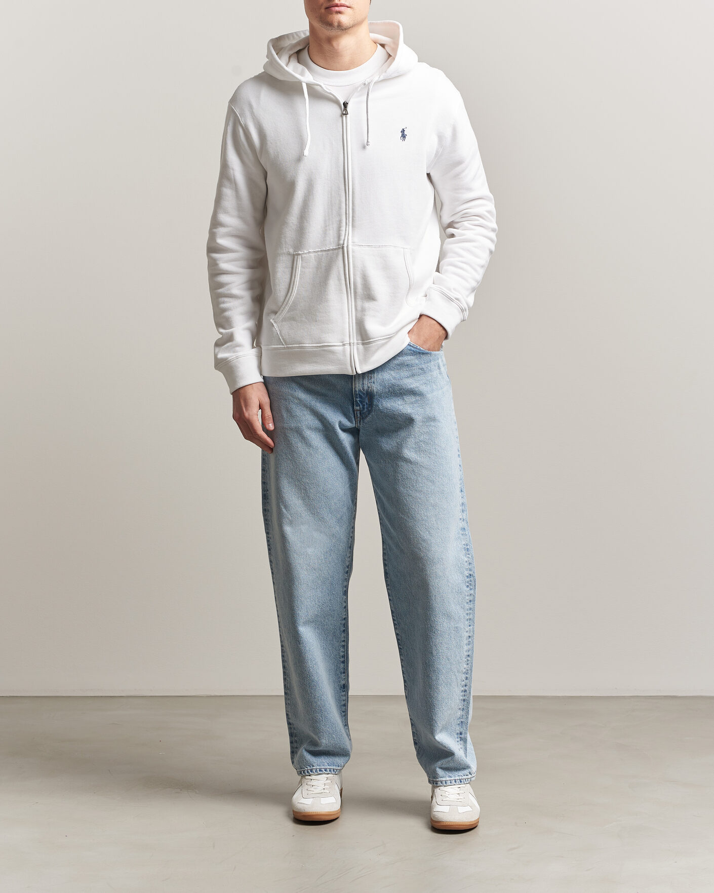 Mies | Puserot | Polo Ralph Lauren | Island Terry Full Zip Hoodie White