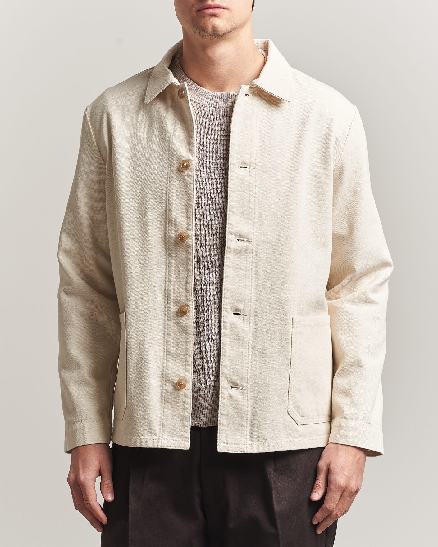 Mies | Kauluspaidat | A.P.C. | Kerlouan Denim Overshirt Ecru