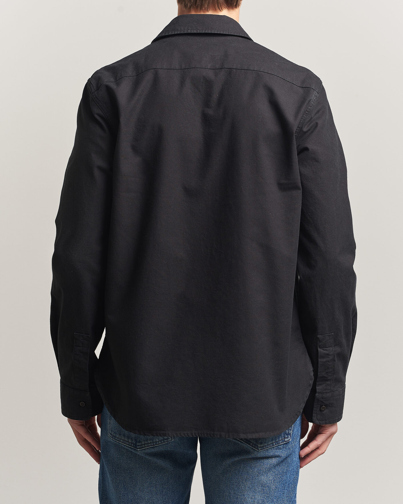 Mies | Kauluspaidat | A.P.C. | Safari Cotton/Linen Overshirt Faded Black