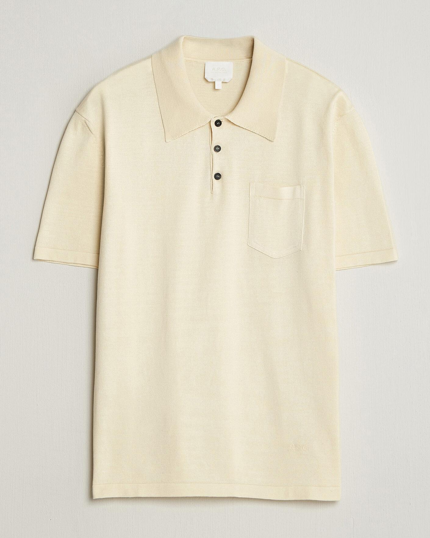 Mies | Pikeet | A.P.C. | Colin Knitted Polo Ecru