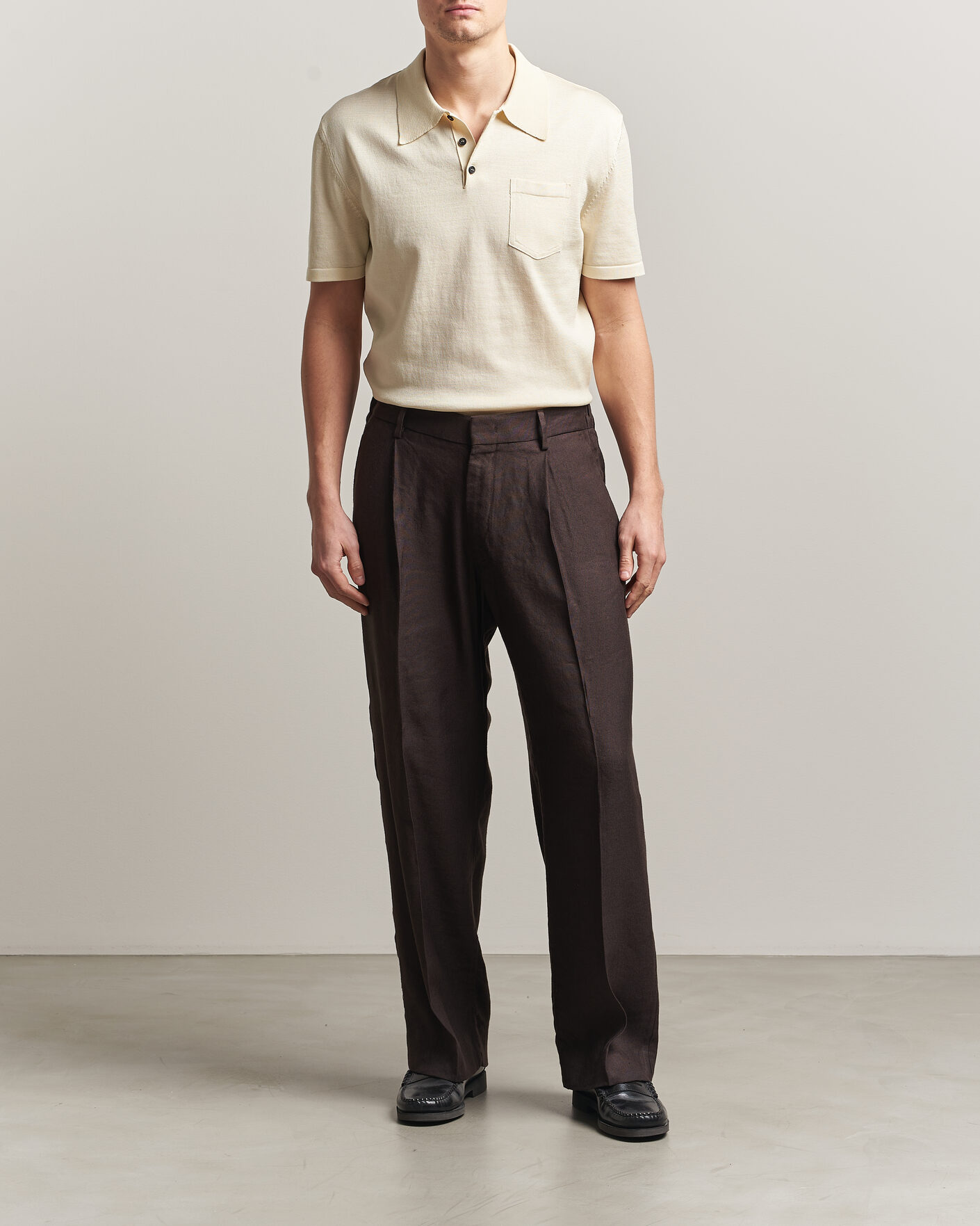 Mies | Pikeet | A.P.C. | Colin Knitted Polo Ecru