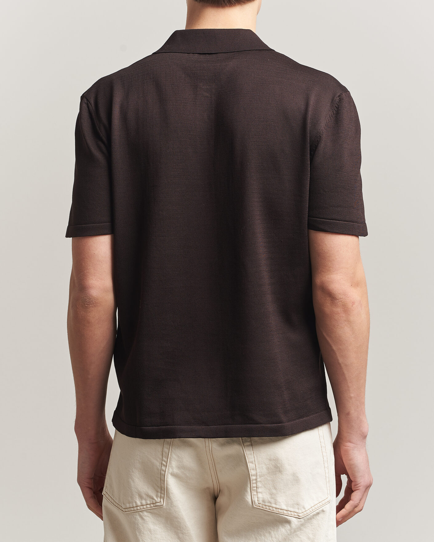 Mies | Pikeet | A.P.C. | Colin Knitted Polo Brown