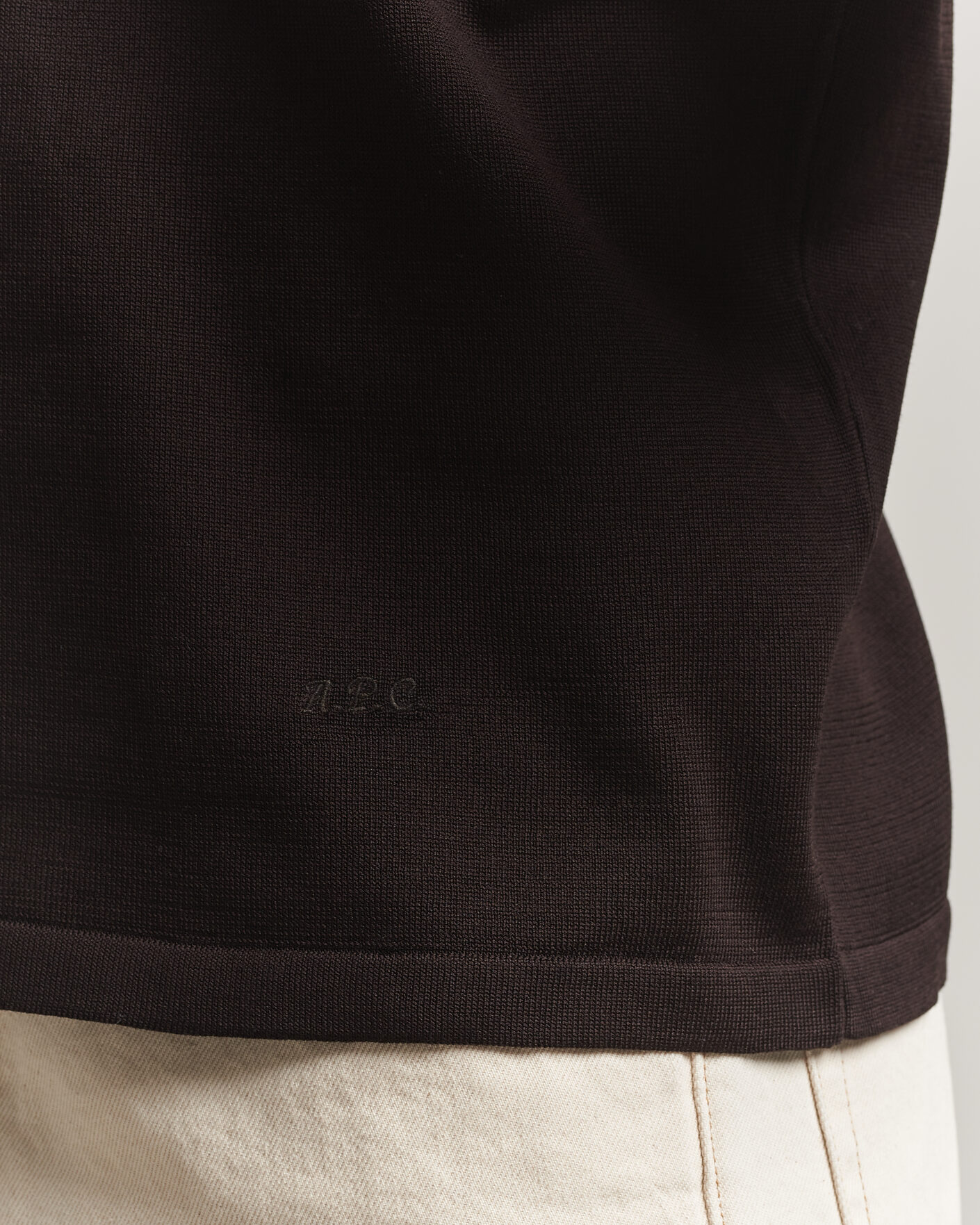 Mies | Pikeet | A.P.C. | Colin Knitted Polo Brown