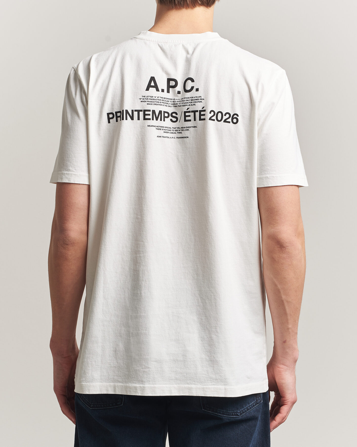Mies | T-paidat | A.P.C. | Printed Crew Neck T-Shirt Off White