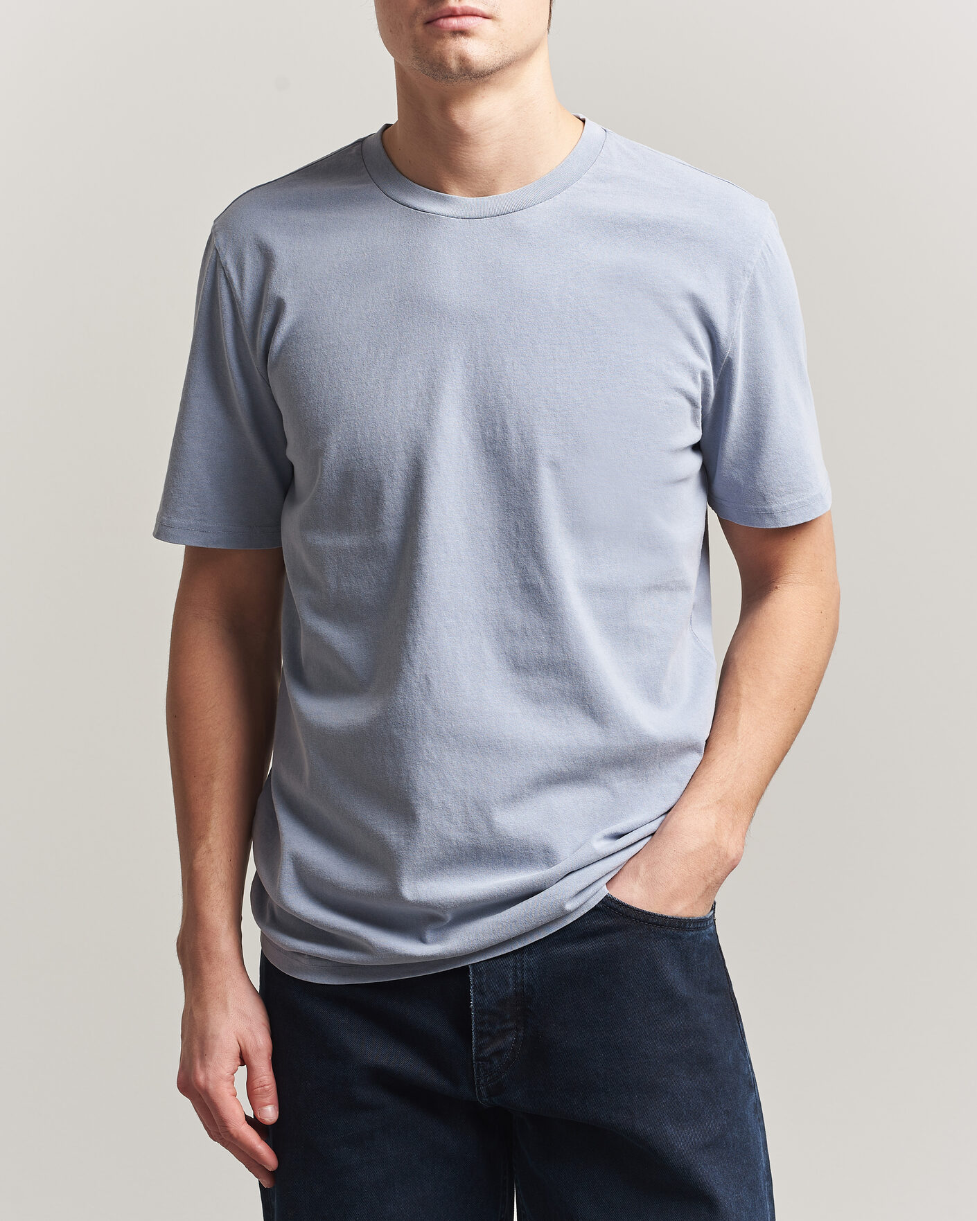 Mies | T-paidat | A.P.C. | Printed Crew Neck T-Shirt Light Blue