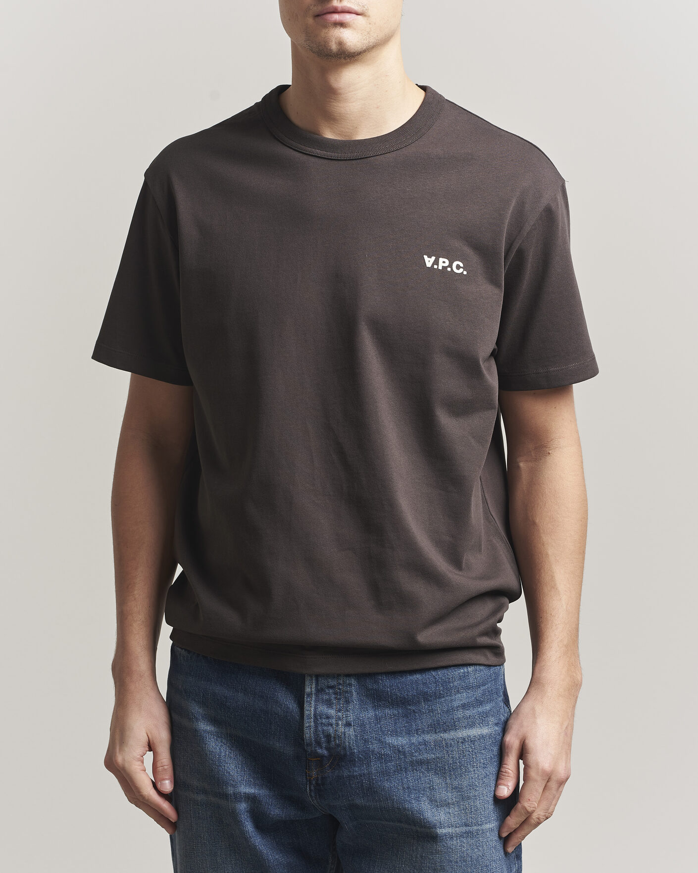 Mies | T-paidat | A.P.C. | Boxy Fit Petit VPC T-Shirt Ecru Brown