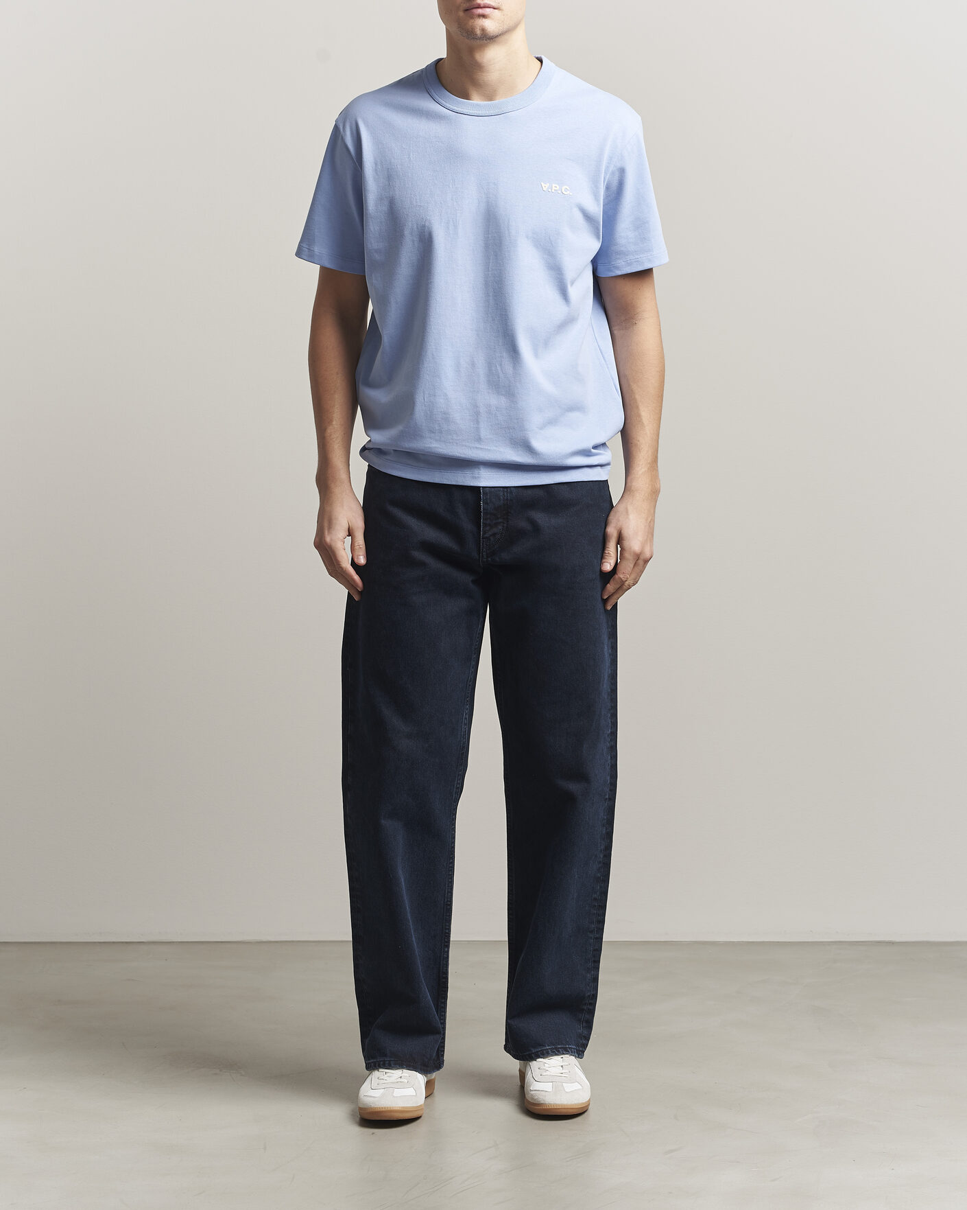 Mies | T-paidat | A.P.C. | Boxy Fit Petit VPC T-Shirt Light Blue