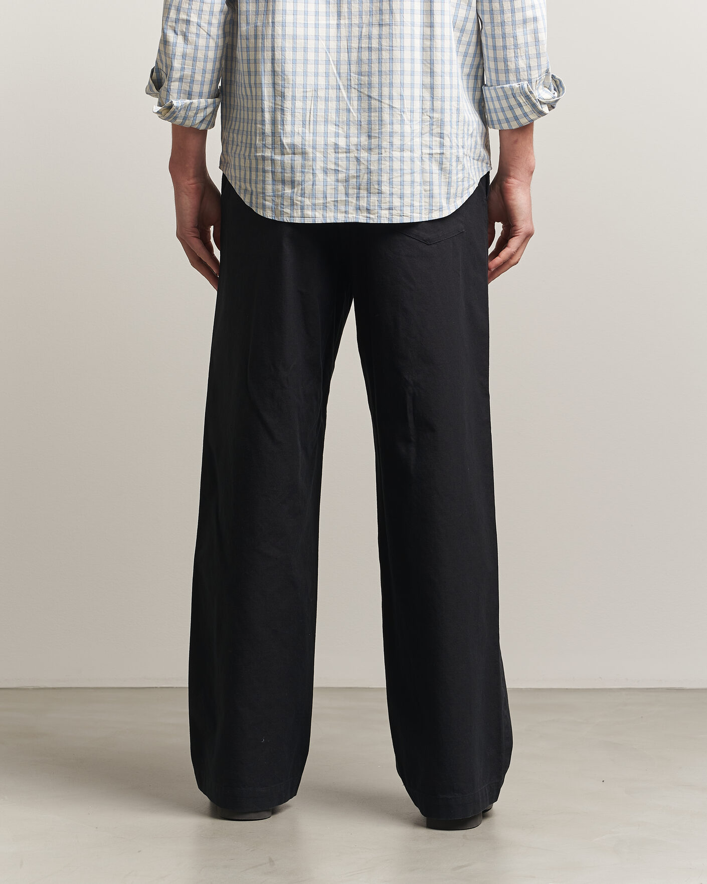 Mies | Housut | A.P.C. | Lou Cotton/Linen Drawstring Trousers Faded Black