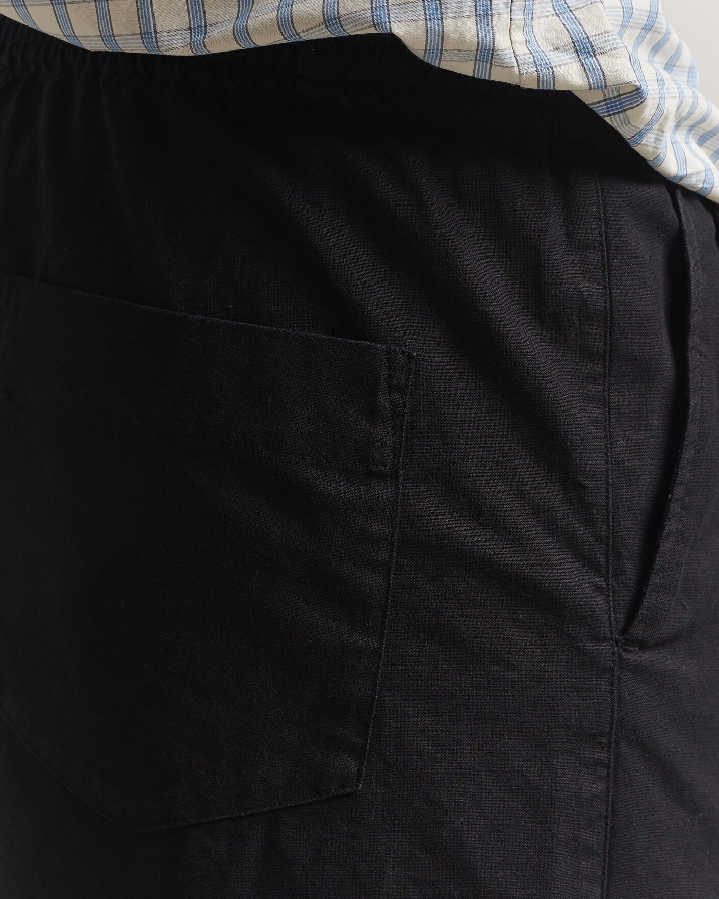 Mies | Housut | A.P.C. | Lou Cotton/Linen Drawstring Trousers Faded Black