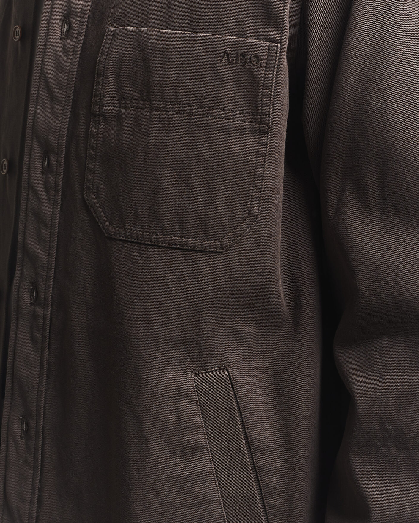 Mies | Kauluspaidat | A.P.C. | Noah Cotton Overshirt Dark Brown