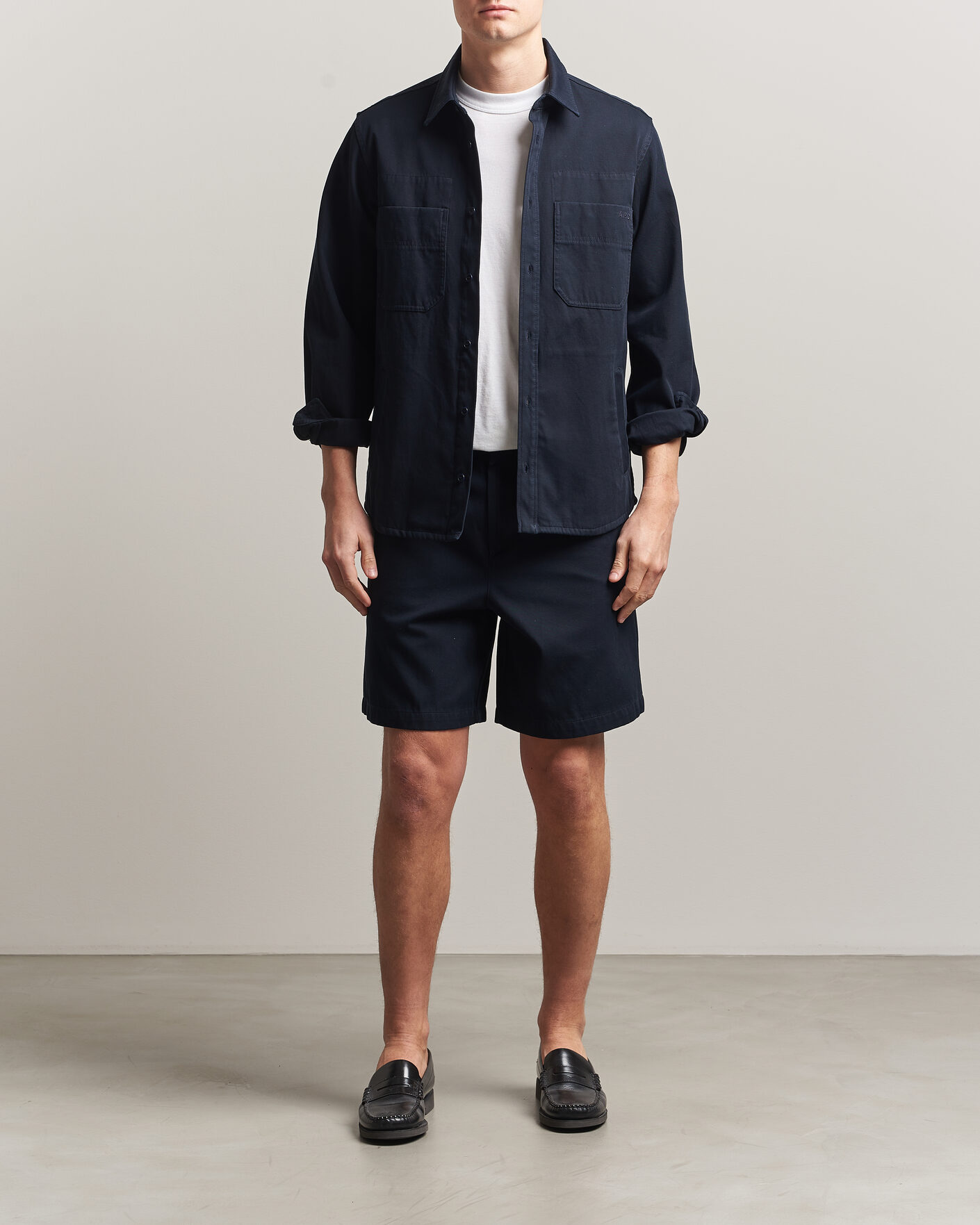 Mies | Kauluspaidat | A.P.C. | Noah Cotton Overshirt Dark Navy
