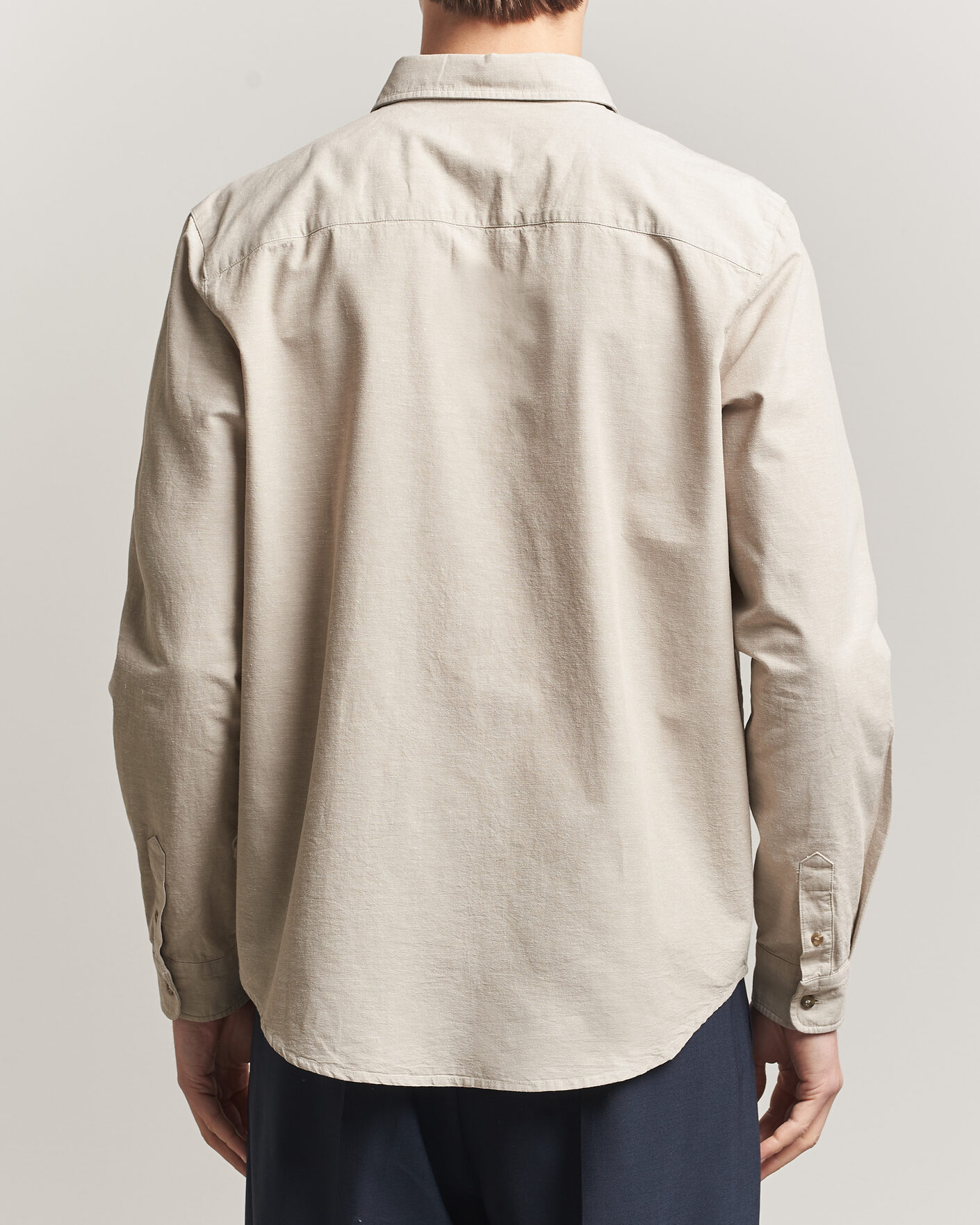 Mies | Kauluspaidat | A.P.C. | Harris Cotton/Linen Shirt Sage Green