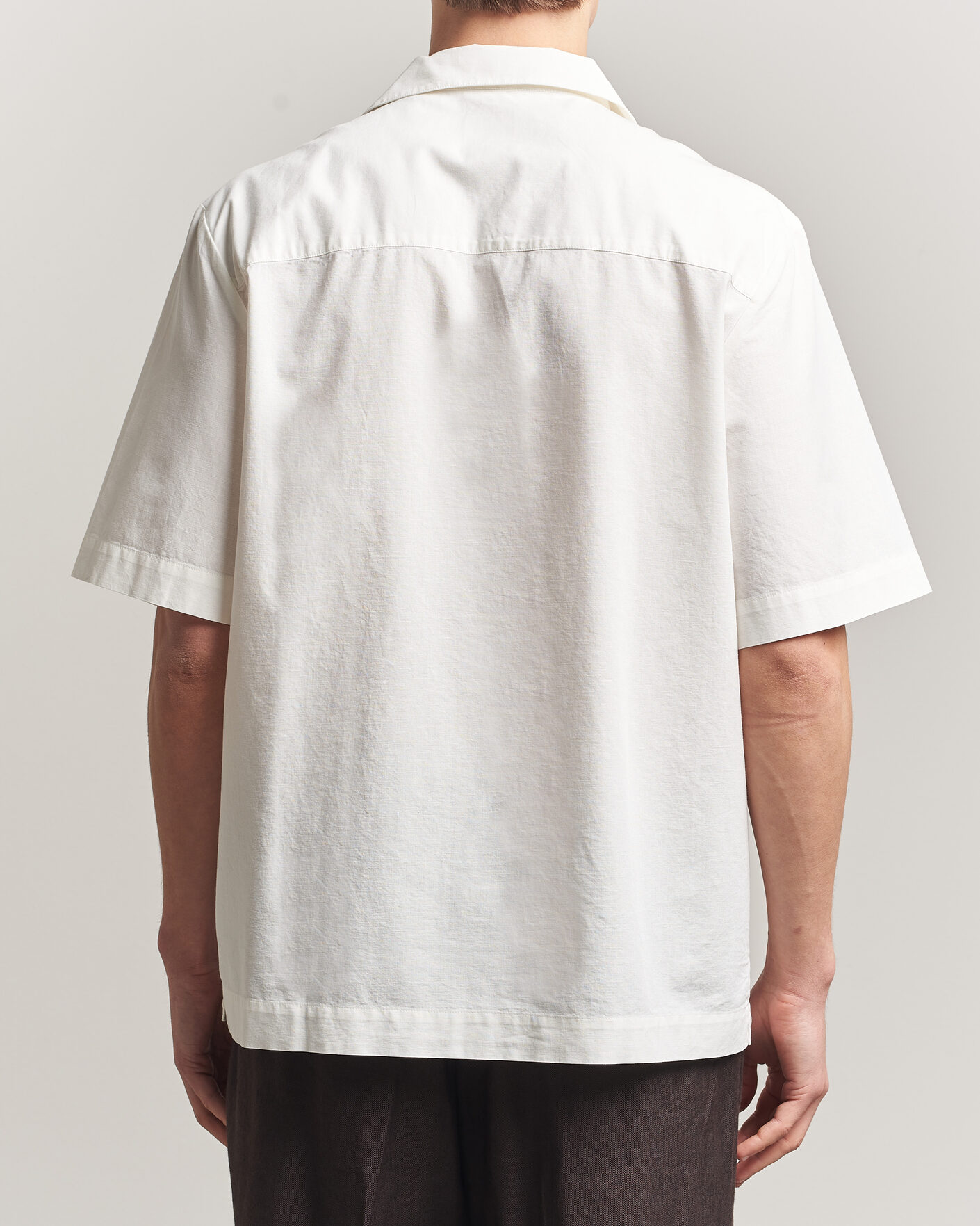 Mies | Kauluspaidat | A.P.C. | Jude Cotton/Linen Short Sleeve Shirt White