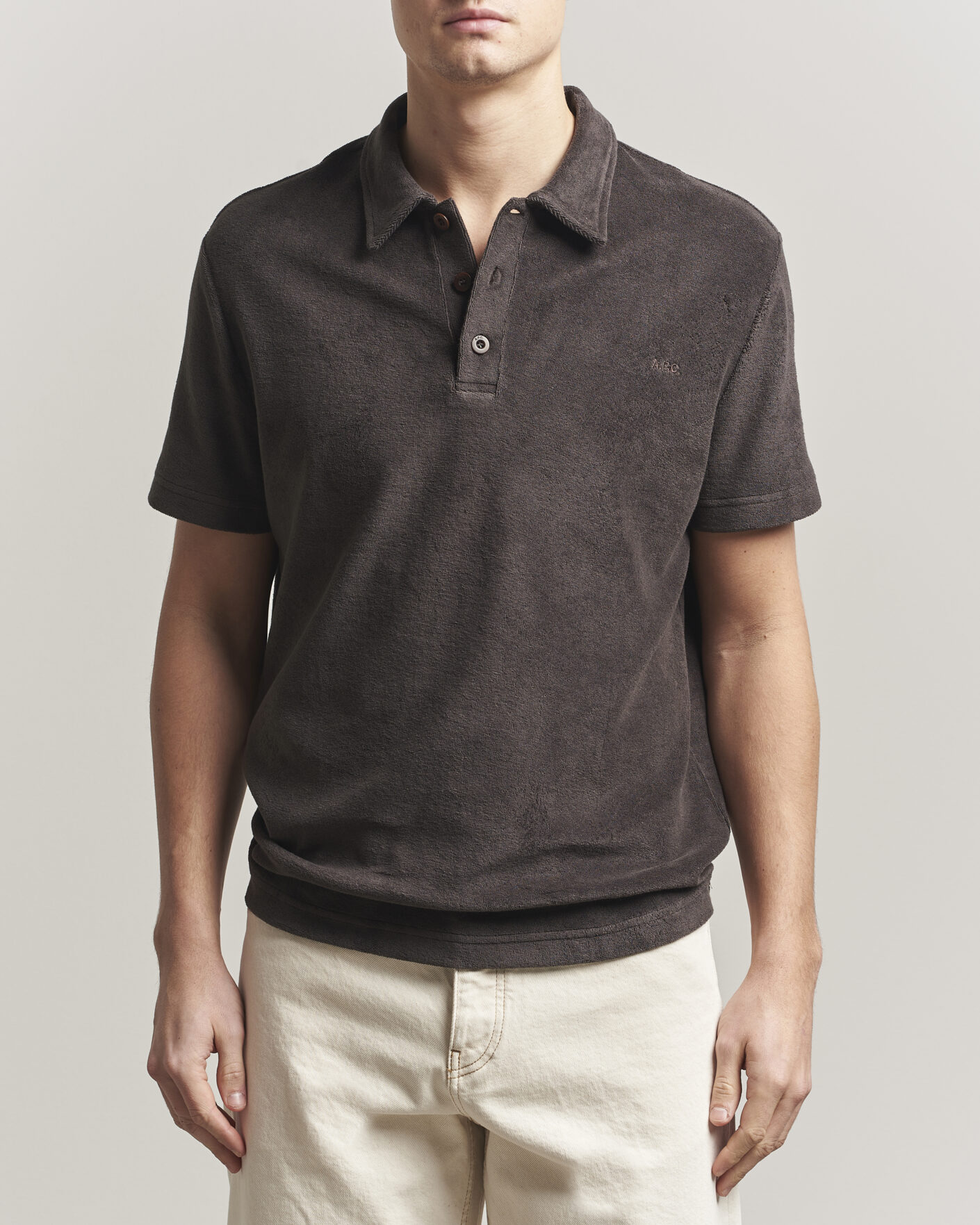 Mies | Pikeet | A.P.C. | Julian Cotton Knitted Polo Brown