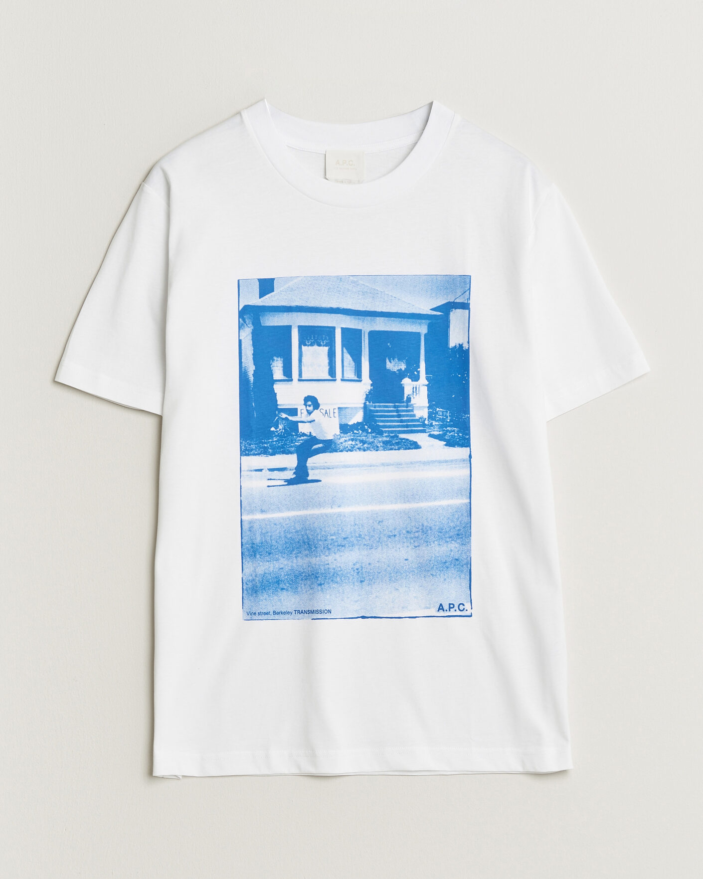 Mies | T-paidat | A.P.C. | Cali Printed T-Shirt Blue