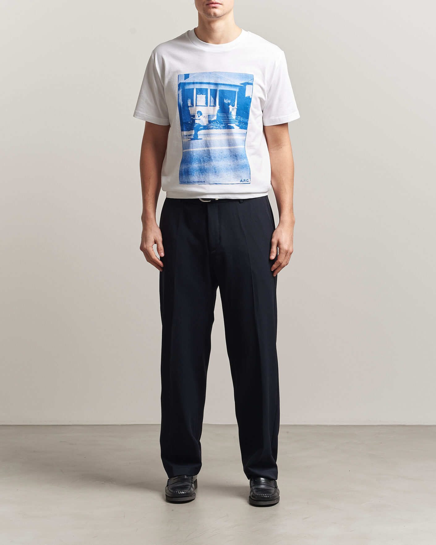 Mies | T-paidat | A.P.C. | Cali Printed T-Shirt Blue