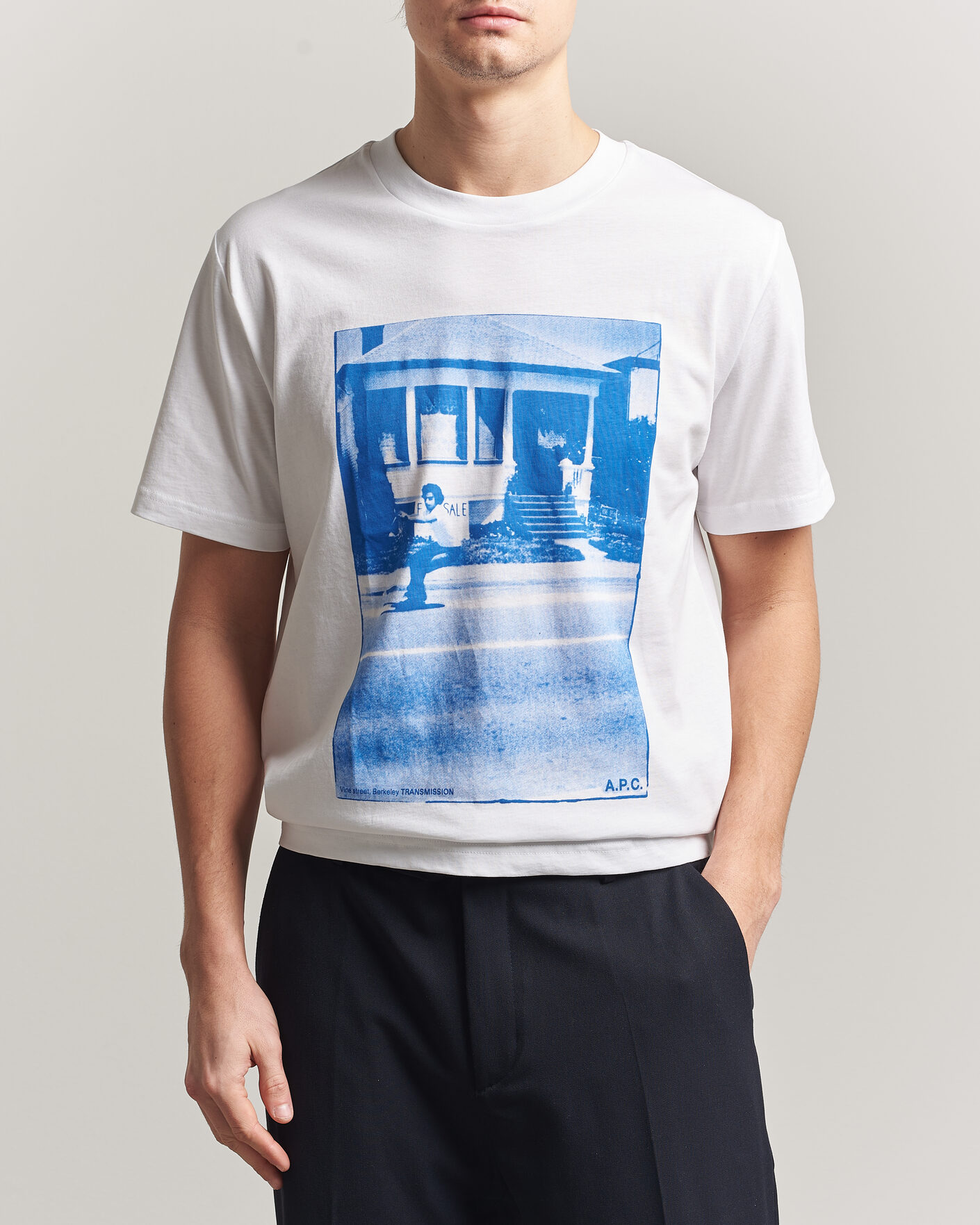 Mies | T-paidat | A.P.C. | Cali Printed T-Shirt Blue
