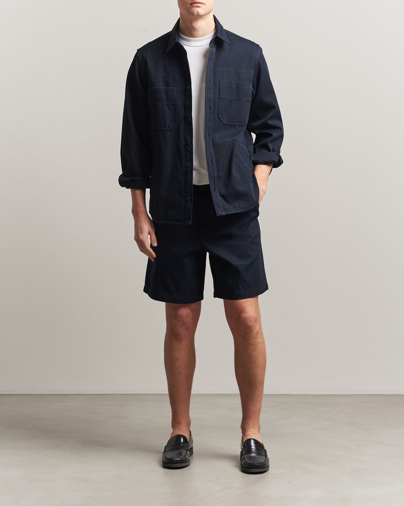Mies | Shortsit | A.P.C. | Otis Cotton Chino Shorts Dark Navy