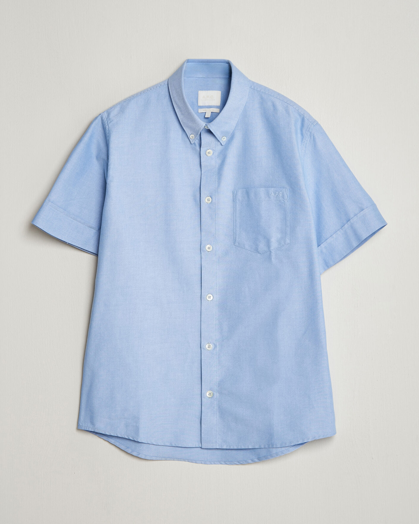 Mies | Kauluspaidat | A.P.C. | Jack Short Sleeve Shirt Light Blue