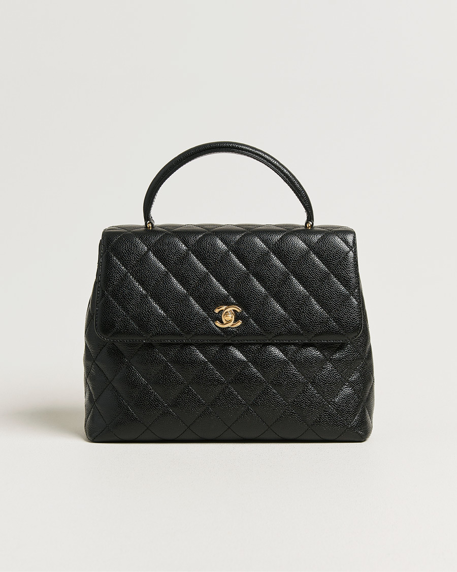 Mies | Pre-Owned & Vintage Bags | Chanel Pre-Owned | Kelly Top Handle Bag Caviar Black