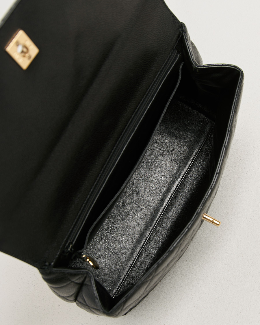 Mies | Pre-Owned & Vintage Bags | Chanel Pre-Owned | Kelly Top Handle Bag Caviar Black