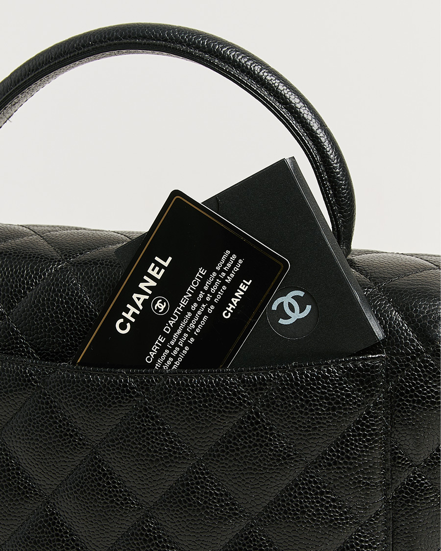Mies | Pre-Owned & Vintage Bags | Chanel Pre-Owned | Kelly Top Handle Bag Caviar Black